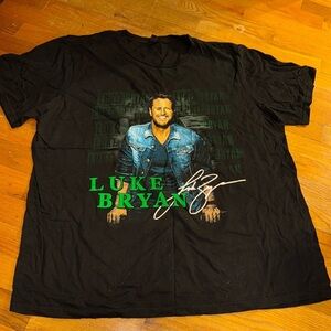 Luke Bryan Kick The Dust Up Tour Adult Sz X-Large Black 2 Sided Graphic T-Shirt